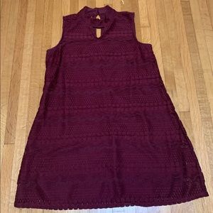 Burgundy Lace Dress